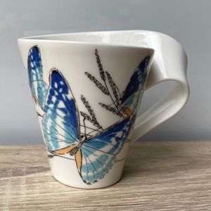 Villeroy & Boch NewWave Butterfly Coffee Mug, Caffè Morpho Cypris Moth Mug